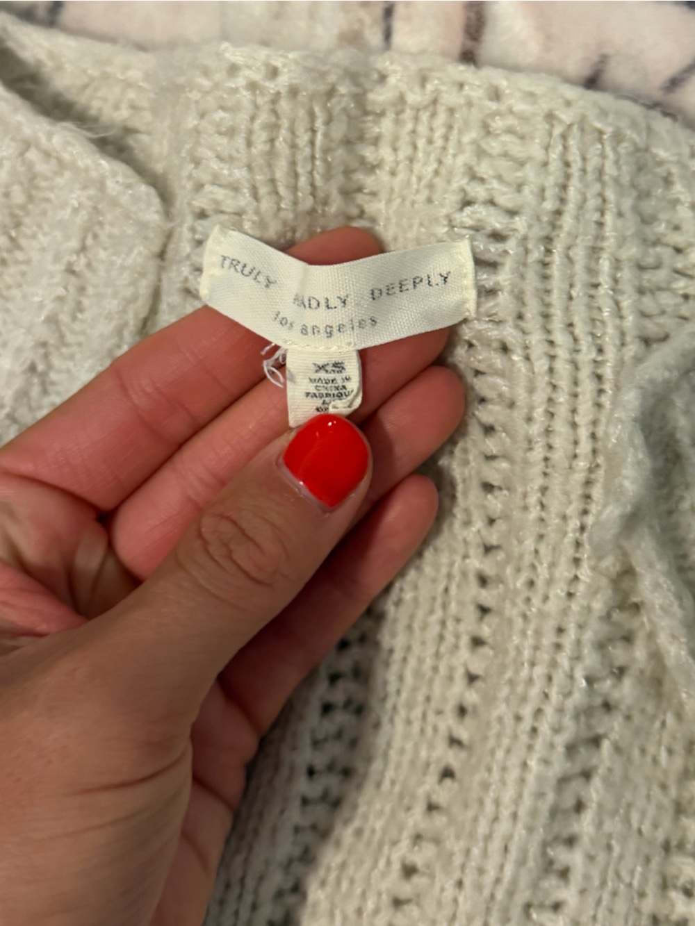 Cream Ribbed Cardigan - Picture 2 of 2